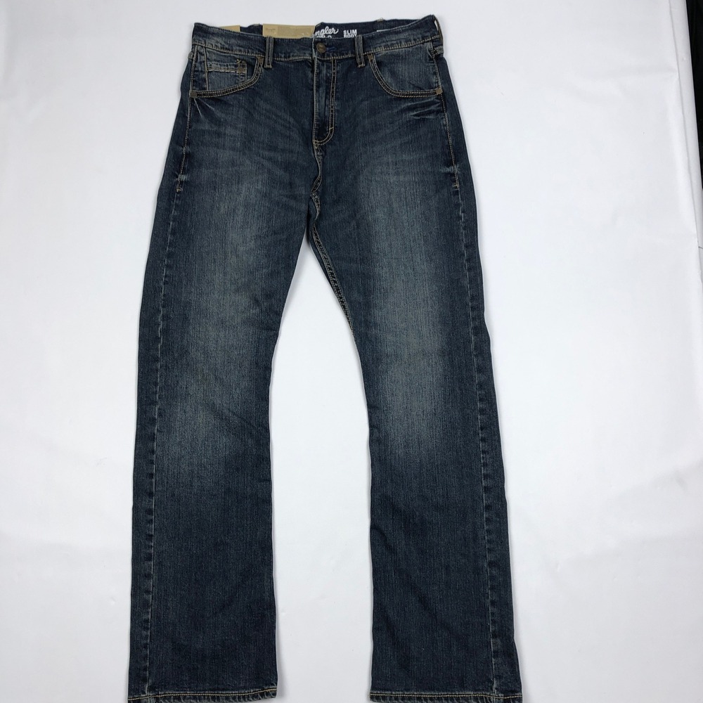 NEW Wrangler Retro Slim Boot Jeans Mens 34x34 Dark Wash Denim 10WLT77LY